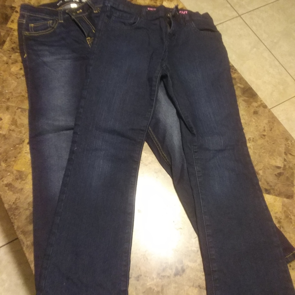2 pair girls jeans size 10
